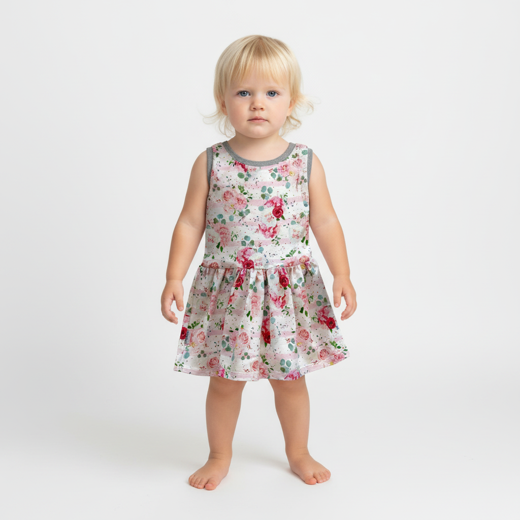 Floral Sleeveless Dress for Summer