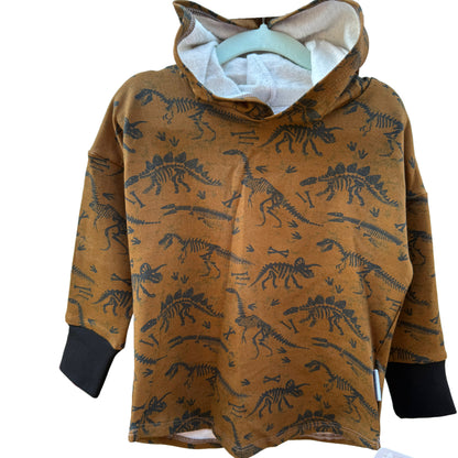 T-shirt à capuche en polaire avec motif graphique Fox sur Rust Sweat