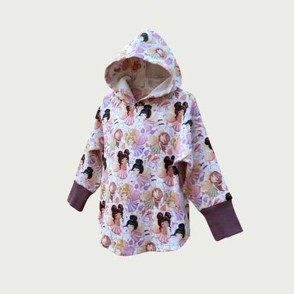 Fairies Print Hooded T-shirt Organic Cotton