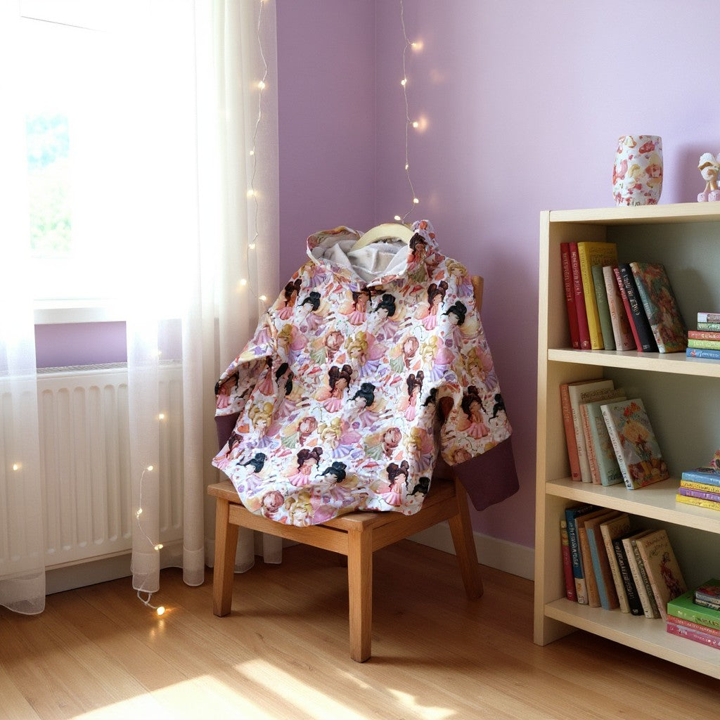 Fairies Print Hooded T-shirt Organic Cotton