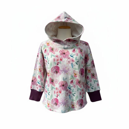 Floral Print Hooded T-shirt