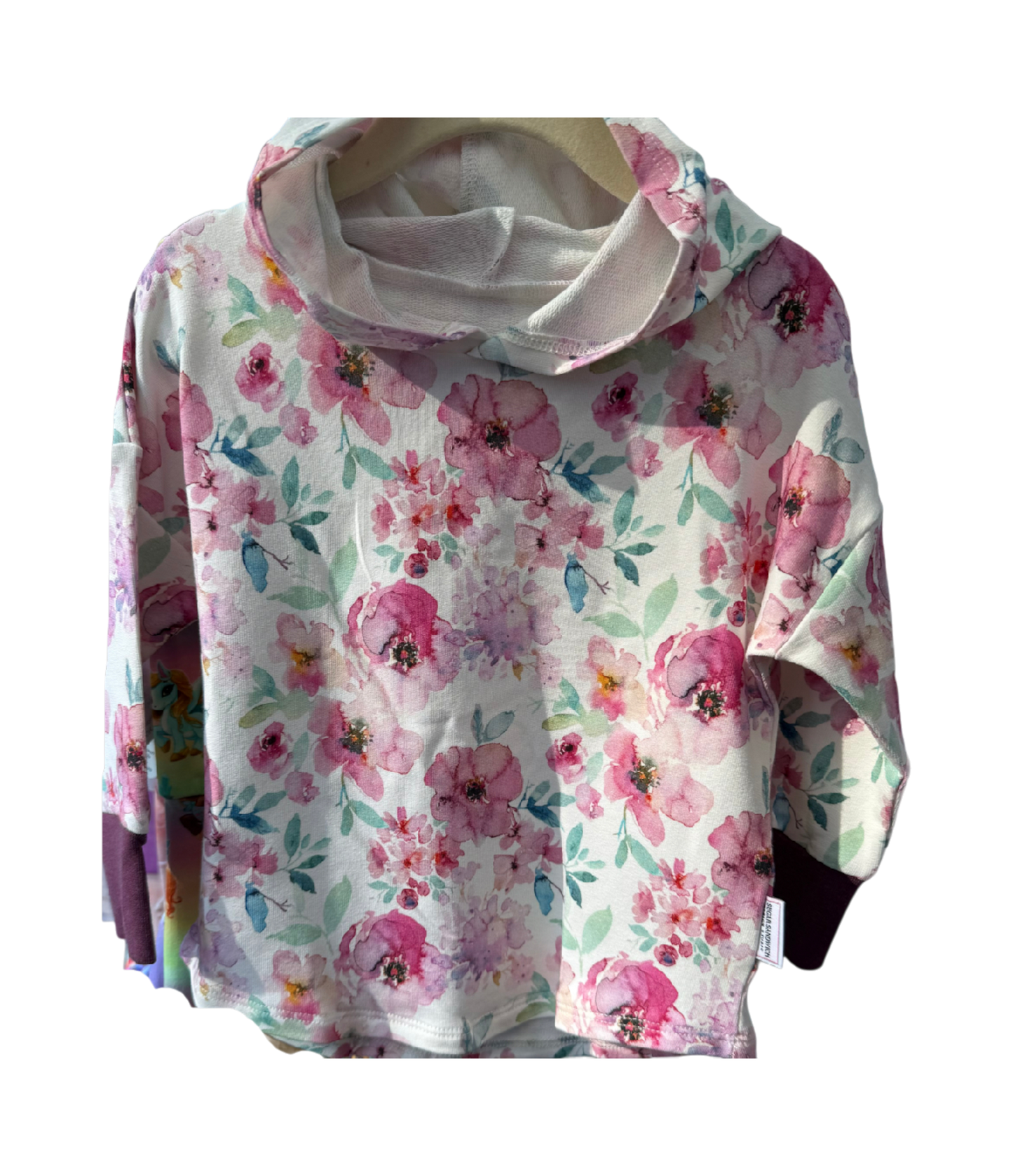 Floral Print Hooded T-shirt
