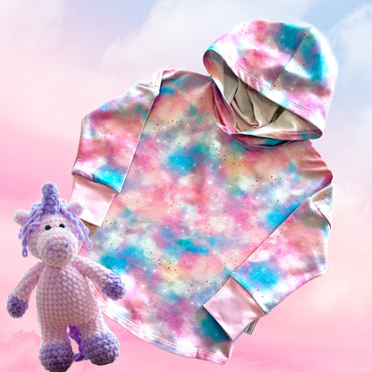 Pink & Blue Hooded T-shirt