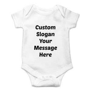 CUSTOM Personalize Message on Diaper Shirt Bodysuit