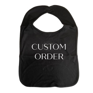CUSTOM MESSAGE Adult sized Cover-up BIB with Imprinted Slogan