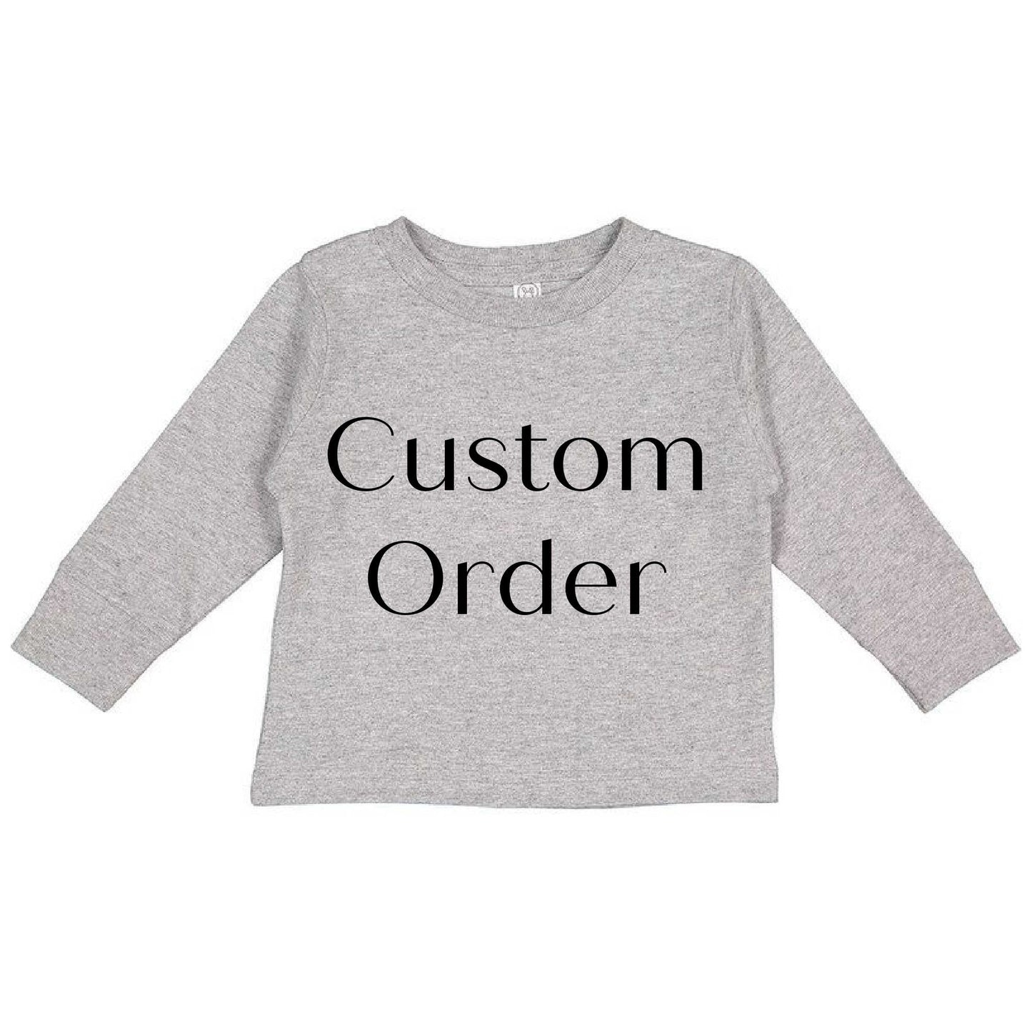 Message personnalisé personnalisé sur T-shirt en coton GRIS pour tout-petits