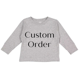CUSTOM Personalize Message on GREY Cotton Toddler Tee T-shirt