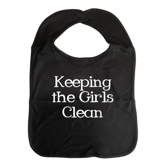 KEEPING THE GIRLS CLEAN Adult sized Cover-up BIB with Imprinted Slogan