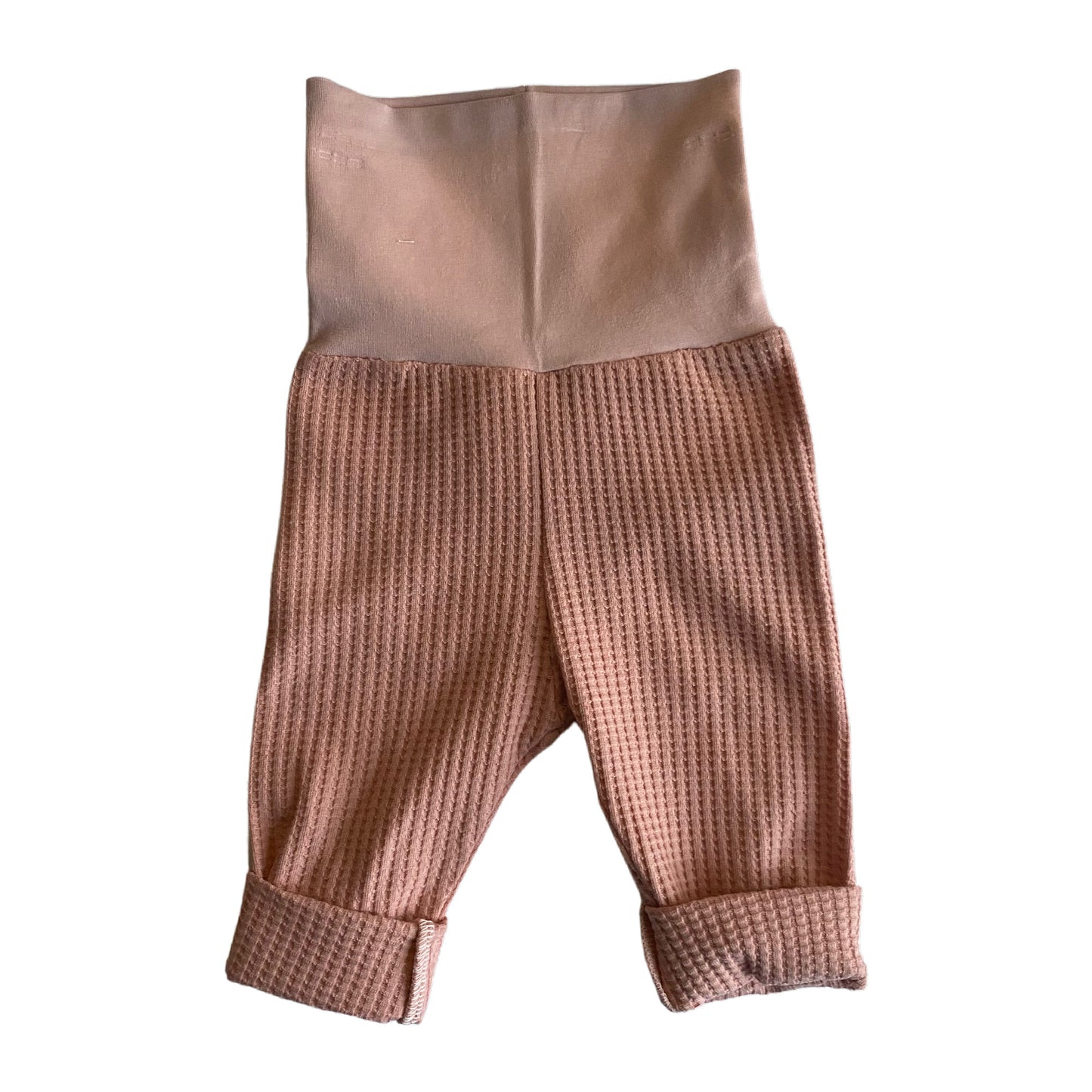 Toddler Size Rose Pink Waffle Knit Grow Along® Infant Lounge Pants