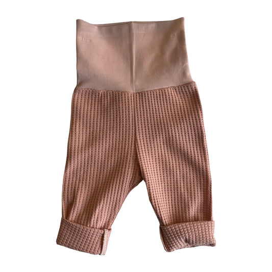 Toddler Size Rose Pink Waffle Knit Grow Along® Infant Lounge Pants