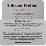 Chicken Silicone Teether Toy with Food-safe Pendant