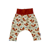 Lindo conjunto de zorro Harem Grow Along® pantalones y gorro con nudo de algodón orgánico