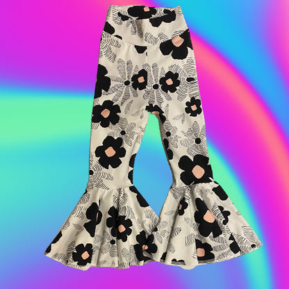LIQUIDACIÓN Pantalones campana con estampado floral retro