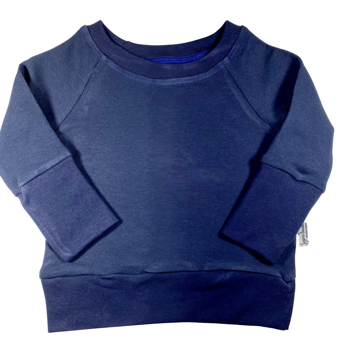 Dark Blue Growth Spurt Crew Neck Sweater Basic Coordinates Colours