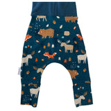 Jade Forest Woodlands Print Harem Grow Along® Pantalones y gorro con nudo de copa Algodón orgánico