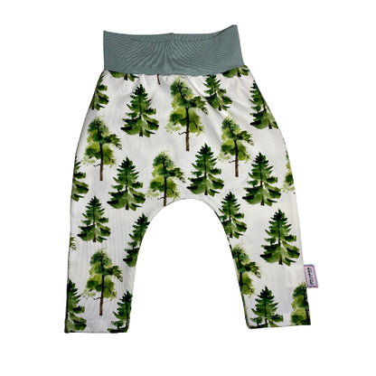 Forest Trees Pantalones harén sin puños y gorro con nudo superior a juego Algodón orgánico