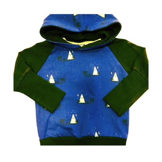 LIQUIDACIÓN Sudadera con capucha Blue Mountains Grow Along® Algodón orgánico