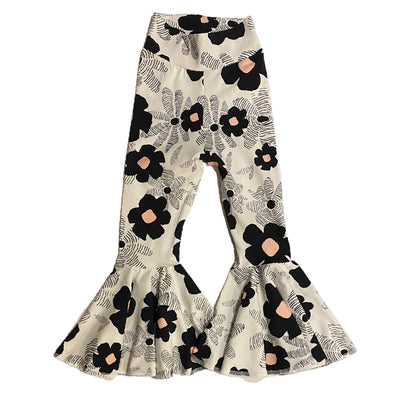Pantalon cloche rétro à imprimé floral