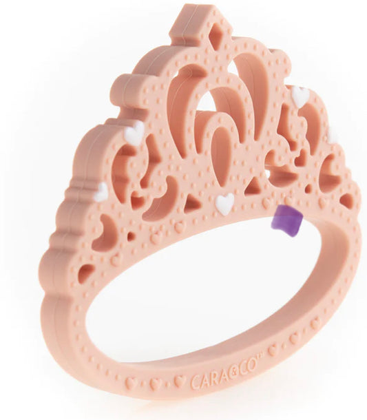 Pink Princess Swan Silicone Teether Toy with Food-safe Pendant