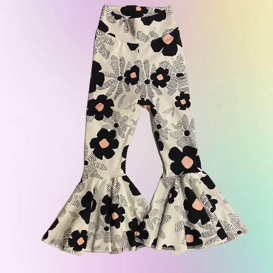 Pantalon cloche rétro à imprimé floral