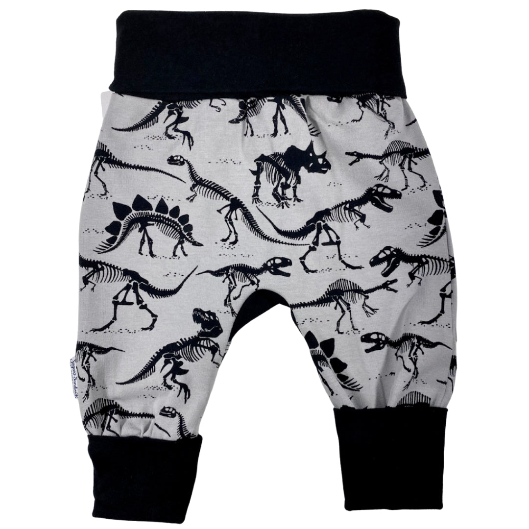 Pantalones grises con estampado de esqueleto de dinosaurio Grow Along®