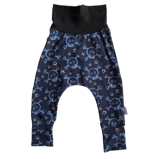 CLEARANCE Dark Blue Skulls TODDLER Harem  Pants