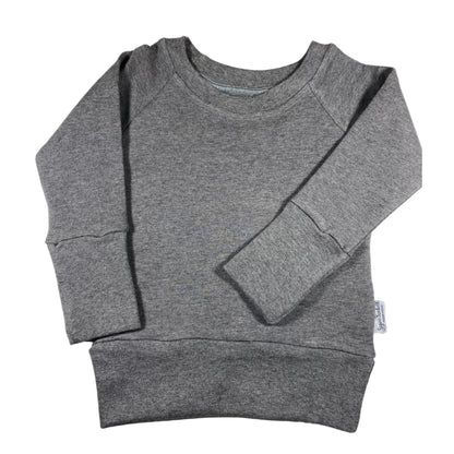 Dark Grey Gray Growth Spurt Crew Neck Sweater Basic Coordinates Colours