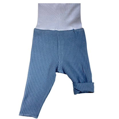 Toddler Size BLUE Waffle Knit Grow Along® Infant Lounge Pants