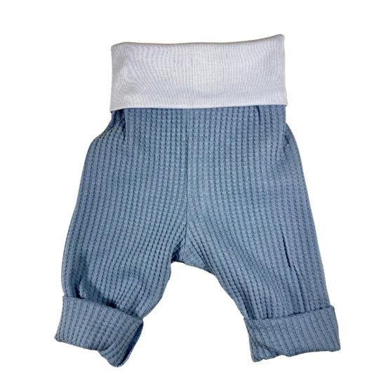Pantalon de détente pour bébé Grow Along® en tricot gaufré BLEU taille tout-petit